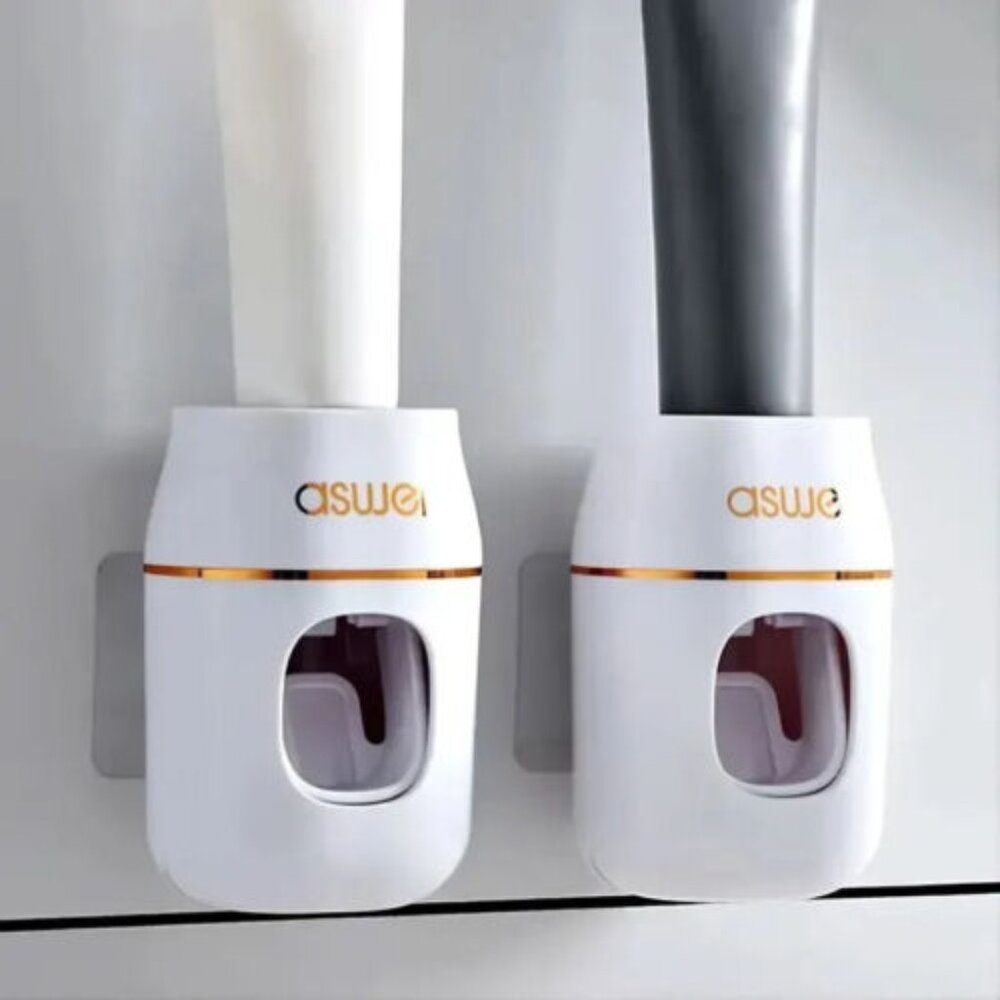 Toothpaste Squeezer & Storage wall mount Automatic Toothpaste Refills Made Easy - Picture 4 of 5